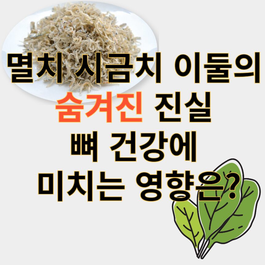 멸치 시금치