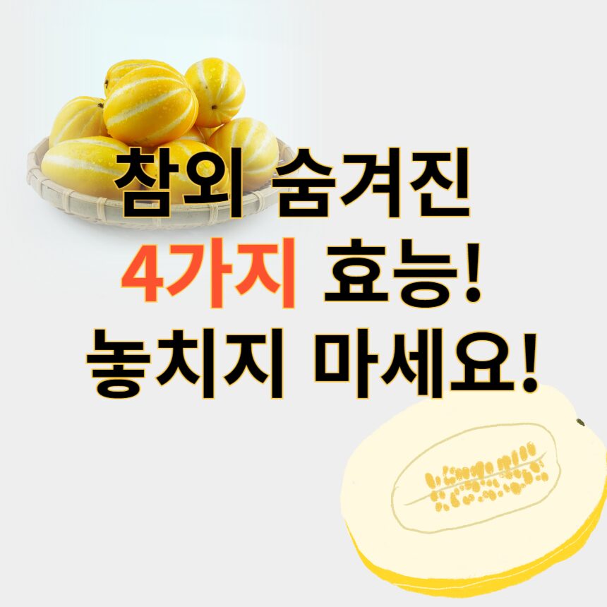참외 숨겨진 4가지 효능! 놓치지 마세요! - Think뉴스