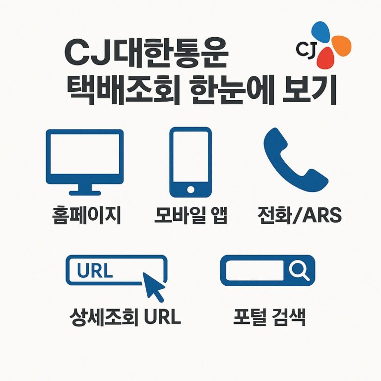 CJ 대한통운 택배조회