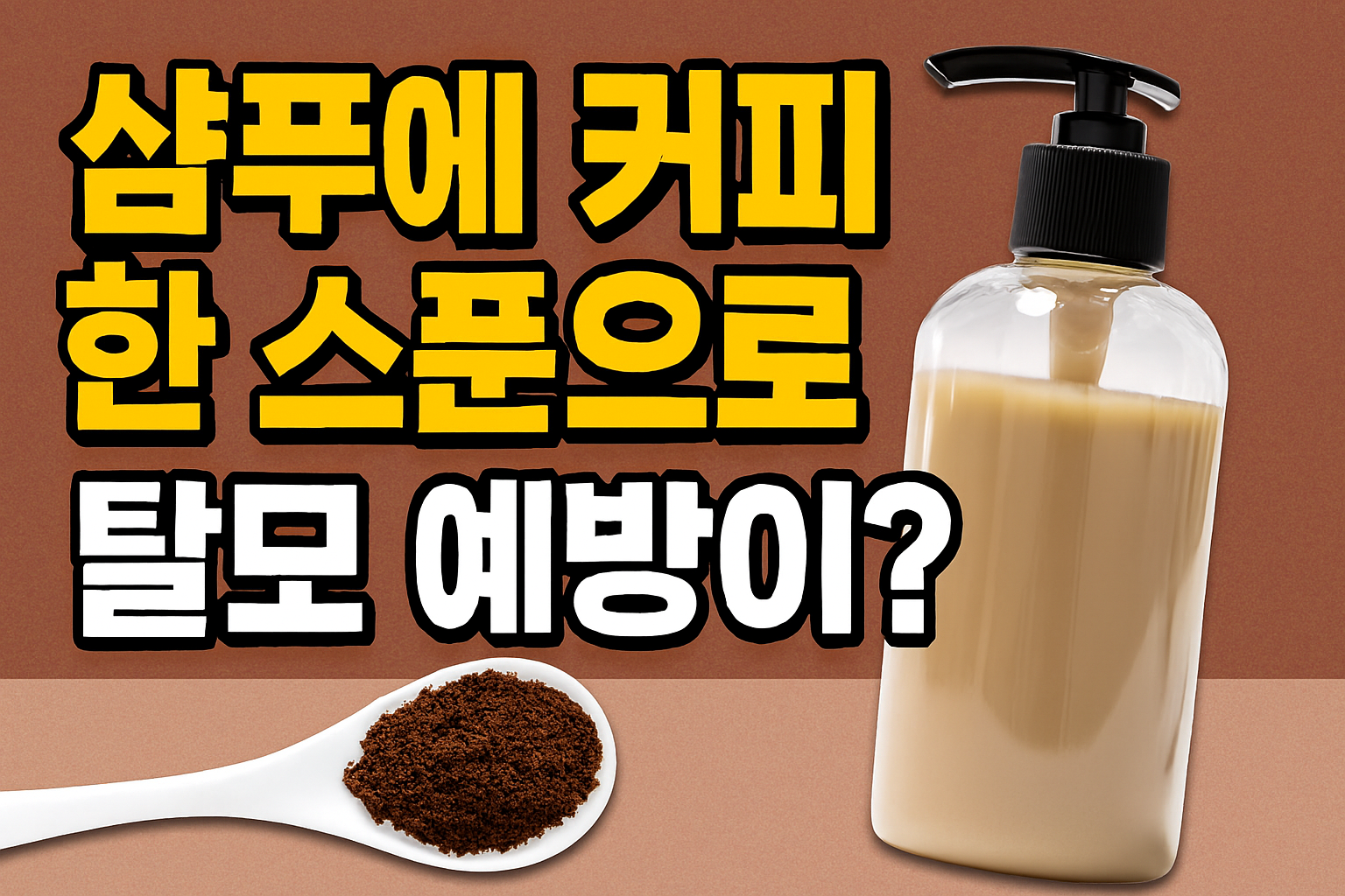 샴푸에 커피 한 스푼으로 탈모 예방이