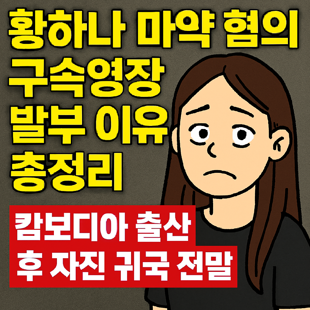 황하나 마약 혐의 구속영장 발부 이유