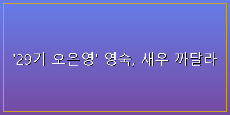 나는솔로 29기