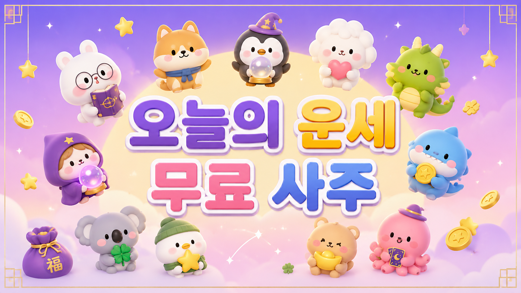 오늘의 운세 2026년 6월 13일 띠별 운세 · 정유(丁酉)일 무료사주까지
