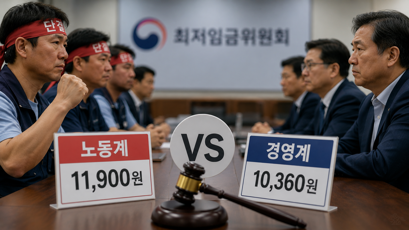 최저임금 협상 또 결렬…노동계 1만1900원·경영계 1만360원 제시