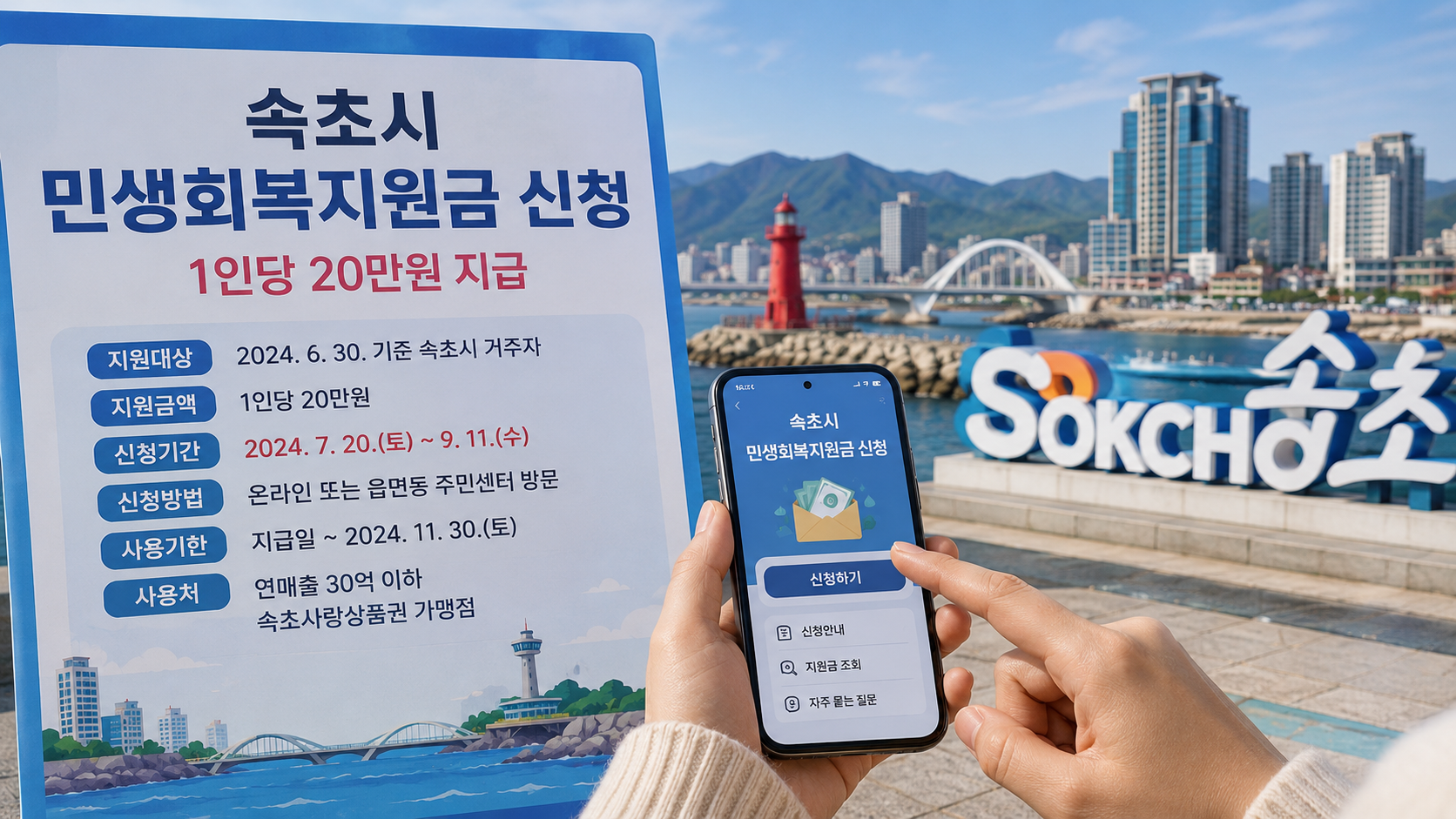 [단독] 속초 민생회복지원금 신청 시작…1인당 20만 원 지급, 대상·방법 총정리